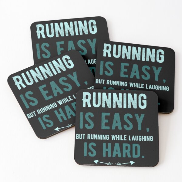 Item preview, Running is easy, but running while laughing is hard  Funny Running Quotes designed and sold by Quotes ⭐⭐⭐⭐⭐.