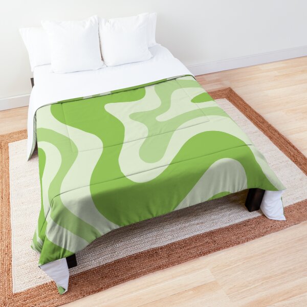 Item preview, Retro Liquid Swirl Abstract Pattern in Light Lime Green designed and sold by kierkegaard.