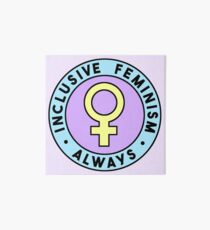 Inclusive Feminism Always • riotcakes • Pastel Round Design Galeriedruck