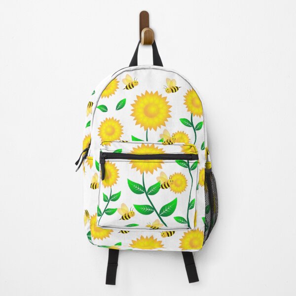 Item preview, Honey bee cartoon on sunflower pattern designed and sold by ZieProject.
