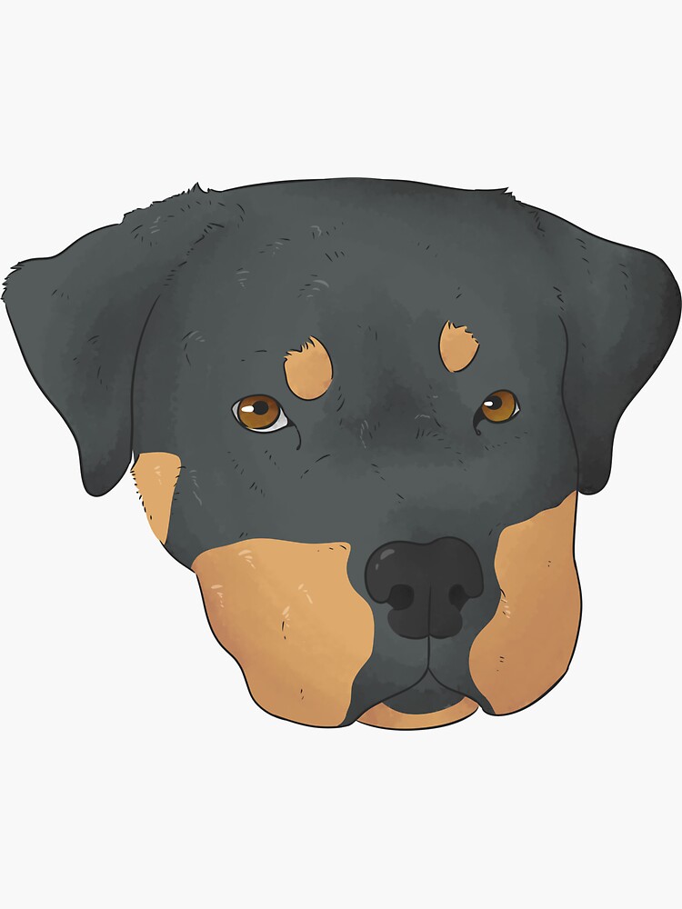&ldquo;Rottweiler&rdquo; Sticker by PupsKatze | Redbubble