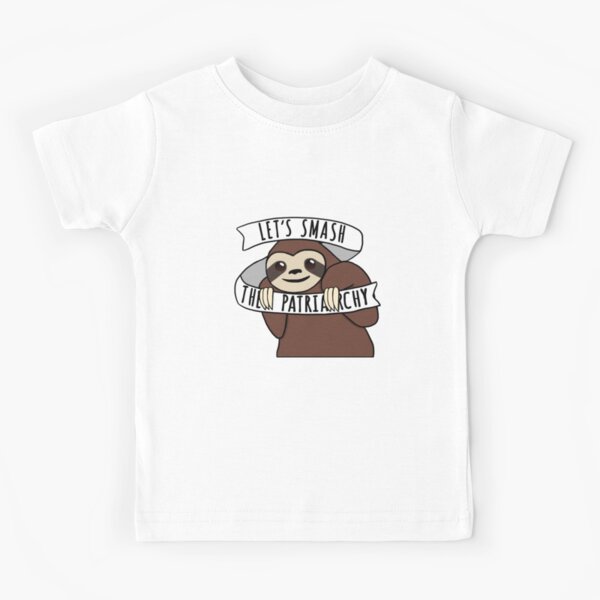 Feminist Sloth "Smash the Patriarchy" Kids T-Shirt