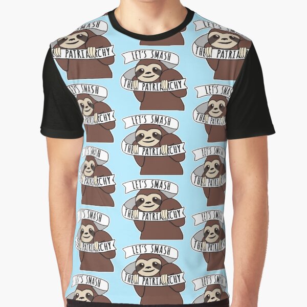 Feminist Sloth "Smash the Patriarchy" Graphic T-Shirt