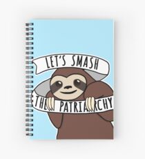 Cuaderno de espiral Sloth feminista "Smash the Patriarchy"