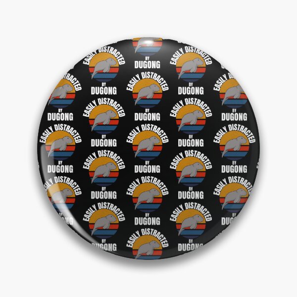 Item preview, Easily distracted by Dugong -colourful cute funny retro gift present t-shirt. designed and sold by DesignedBySnip.