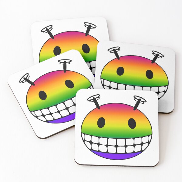 Item preview, Rainbow Alien Smiley Face designed and sold by RawSunArt.