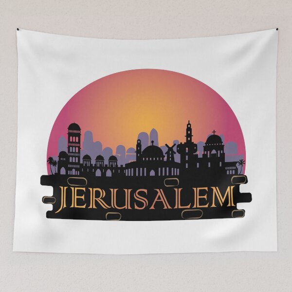 Item preview, Jerusalem Old City Skyline Israel Travel  designed and sold by TheInkElephant.