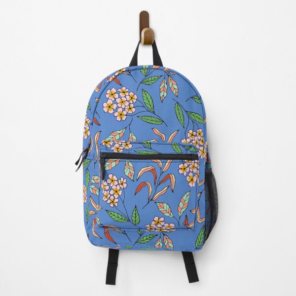 Item preview, Colorful happy flower blossom pattern in blue designed and sold by Illustrated by Nat.