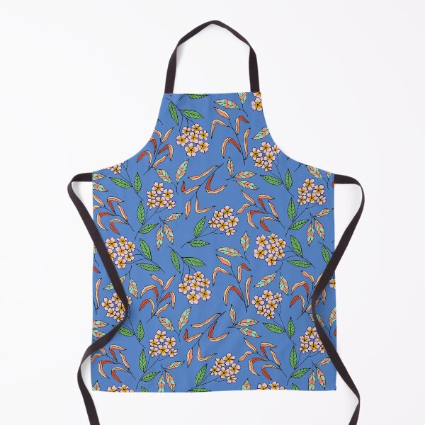 Item preview, Colorful happy flower blossom pattern in blue designed and sold by Illustrated by Nat.