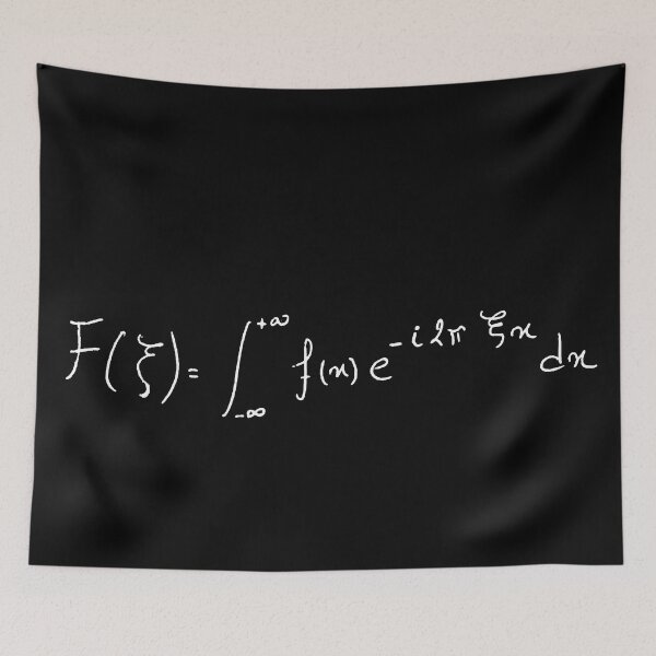 Item preview, fourier transform equation handwritten dark version designed and sold by NoetherSym.