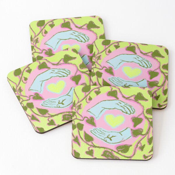 Item preview, Heart in Hands, Brat Green, Center Love in Our Communities  Digital Screenprint designed and sold by fancysarah.