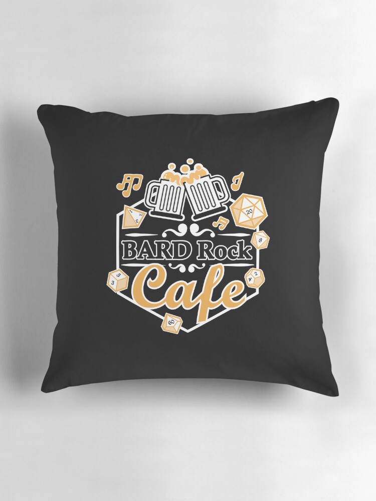 Thumbnail 3 of 4, Pillow, Bard Rock Cafe Jazzy Logo designed and sold by bardrockcafe.