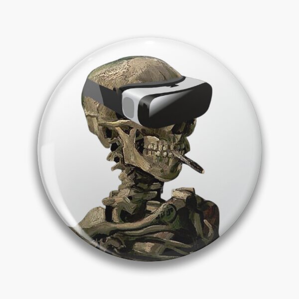 Item preview, Vincent Van Gogh Skull with Burning Cigarette and VR Headset designed and sold by harborhouse55.