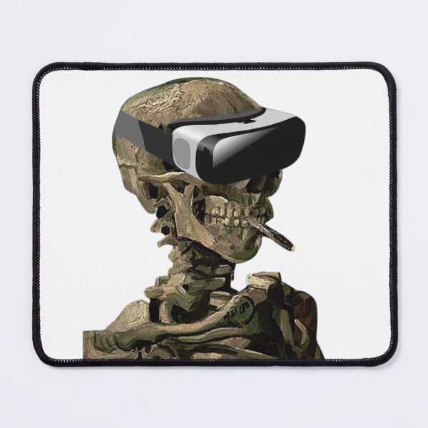 Item preview, Vincent Van Gogh Skull with Burning Cigarette and VR Headset designed and sold by harborhouse55.