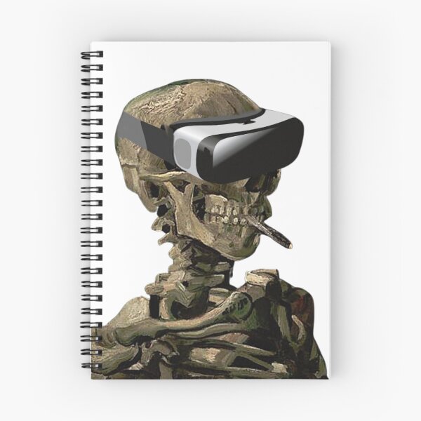 Item preview, Vincent Van Gogh Skull with Burning Cigarette and VR Headset designed and sold by harborhouse55.
