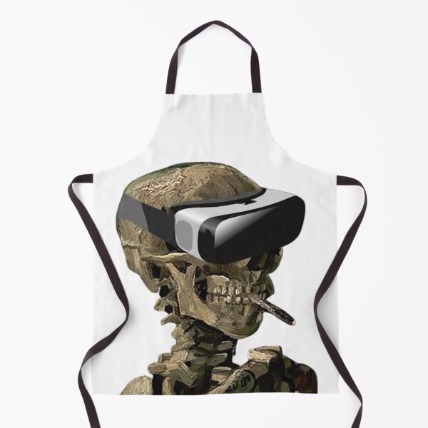 Item preview, Vincent Van Gogh Skull with Burning Cigarette and VR Headset designed and sold by harborhouse55.