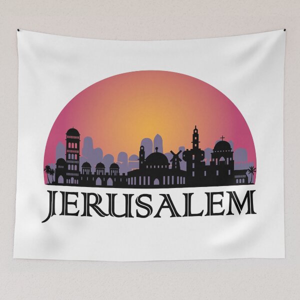 Item preview, Jerusalem Skyline Israel Travel  designed and sold by TheInkElephant.