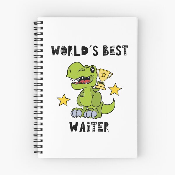 Item preview, Funny Waiter, Worlds Best Waiter, Humor, Dinosaur, T Rex, Tyrannosaurus, Animal, World Greatest, Cute Dino designed and sold by iHeartDinosaurs.