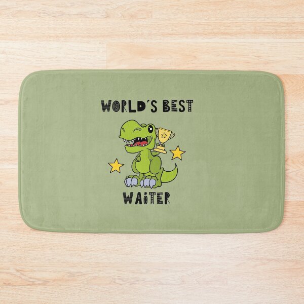 Item preview, Funny Waiter, Worlds Best Waiter, Humor, Dinosaur, T Rex, Tyrannosaurus, Animal, World Greatest, Cute Dino designed and sold by iHeartDinosaurs.