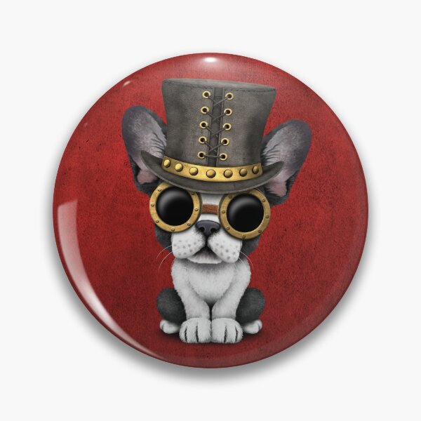 Item preview, Steampunk French Bulldog Puppy Red designed and sold by JeffBartels.