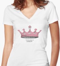 Procrastination Queen Women's Fitted V-Neck T-Shirt