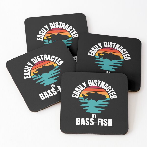 Item preview,  Easily distracted by Bass fish -colourful cute funny retro gift present t-shirt. designed and sold by DesignedBySnip.