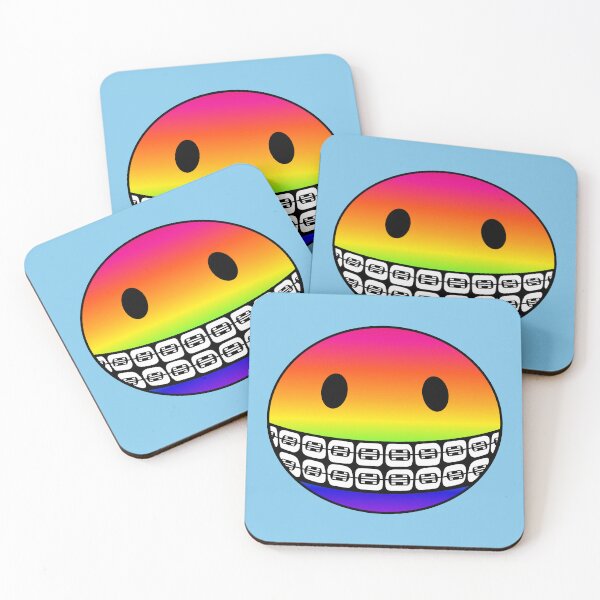 Item preview, Rainbow Smiley Face with Braces designed and sold by RawSunArt.
