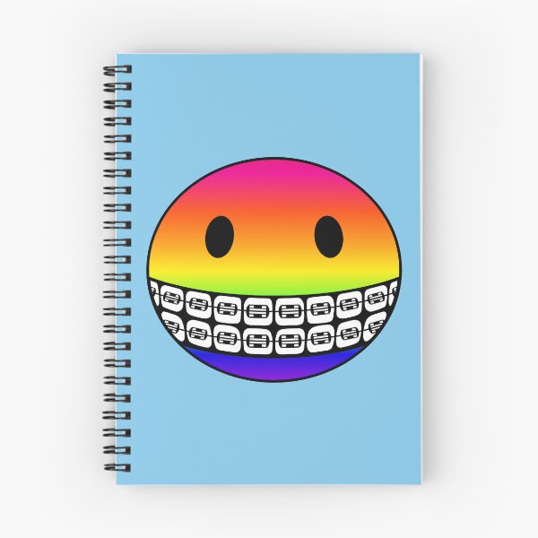 Item preview, Rainbow Smiley Face with Braces designed and sold by RawSunArt.