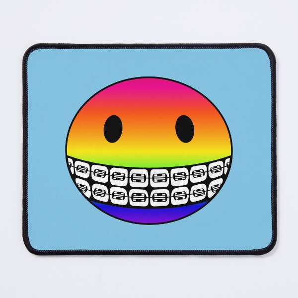 Item preview, Rainbow Smiley Face with Braces designed and sold by RawSunArt.