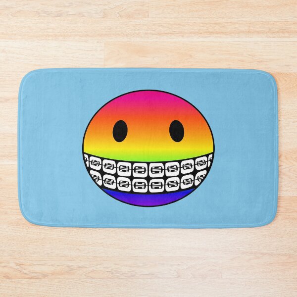 Item preview, Rainbow Smiley Face with Braces designed and sold by RawSunArt.