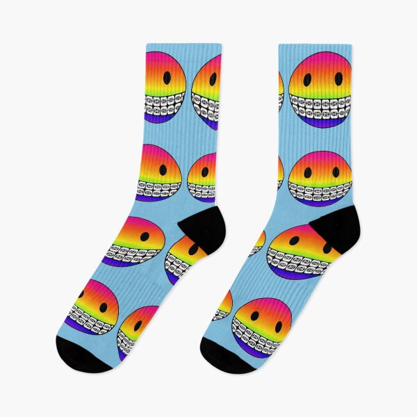 Item preview, Rainbow Smiley Face with Braces designed and sold by RawSunArt.