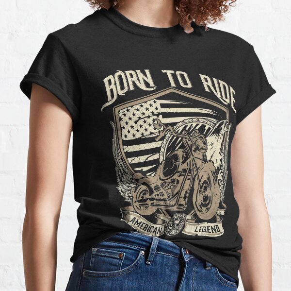 T-Shirt moto evolution Biker born to be wild