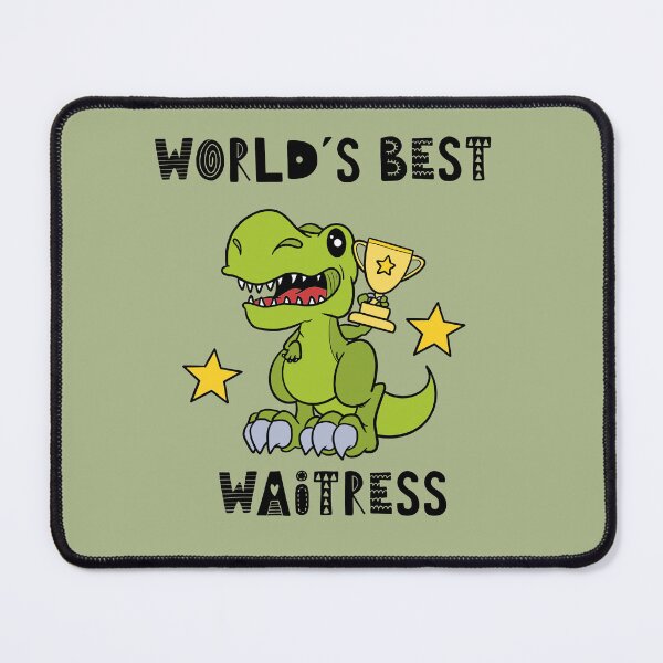 Artikelvorschau, Lustige Kellnerin, weltbeste Kellnerin, Humor, Dinosaurier, T Rex, Tyrannosaurus, Tier, weltgrößter, süßer Dino entworfen und verkauft von iHeartDinosaurs.