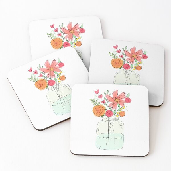 Item preview, Flowers in Glass Jar designed and sold by MaggieEDoodles.