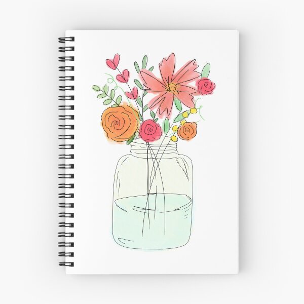 Item preview, Flowers in Glass Jar designed and sold by MaggieEDoodles.