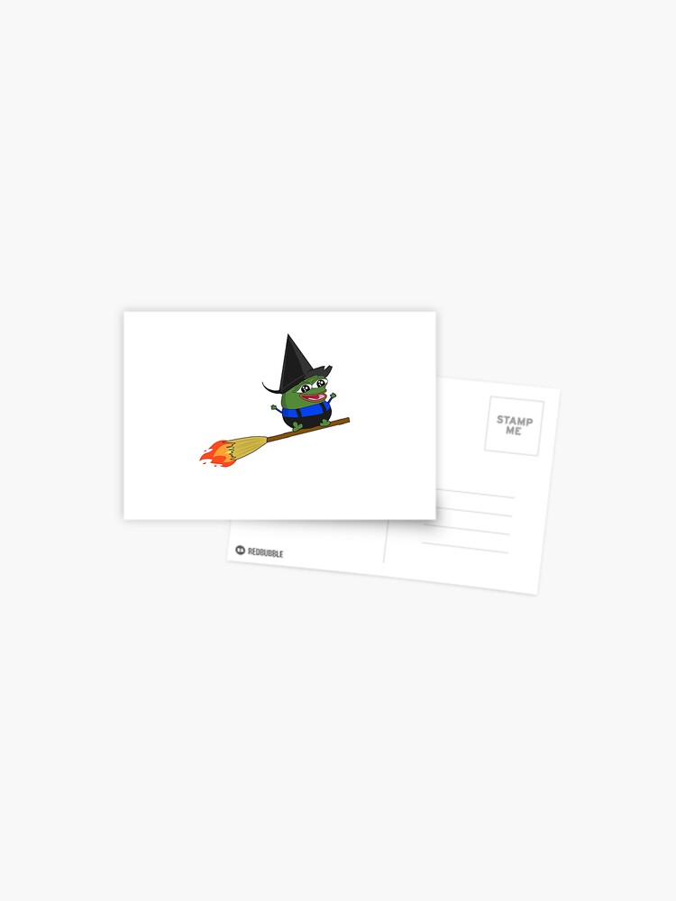 Peepo witch flying broomsitick Pepe | Postcard