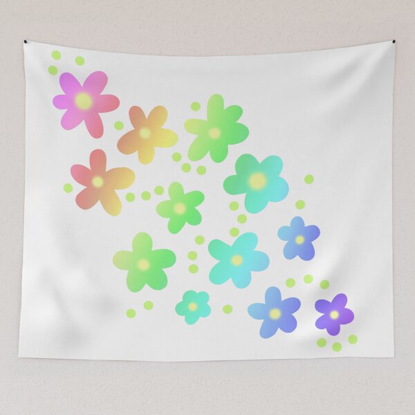 Item preview, Whimsical Rainbow Flowers designed and sold by Whoopsidoodle.