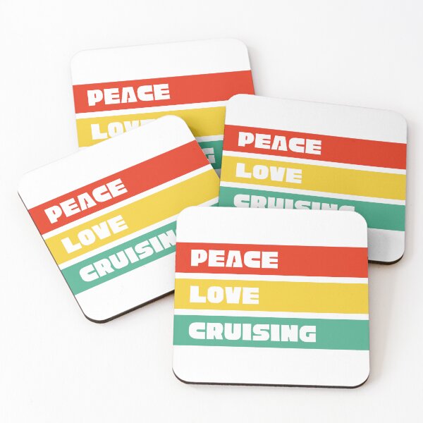 Item preview, Peace Love Cruising Vacation Gift Retro Style designed and sold by manamicreates.