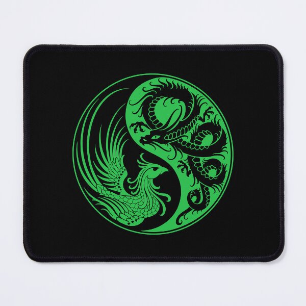 Item preview, Green and Black Dragon Phoenix Yin Yang designed and sold by JeffBartels.