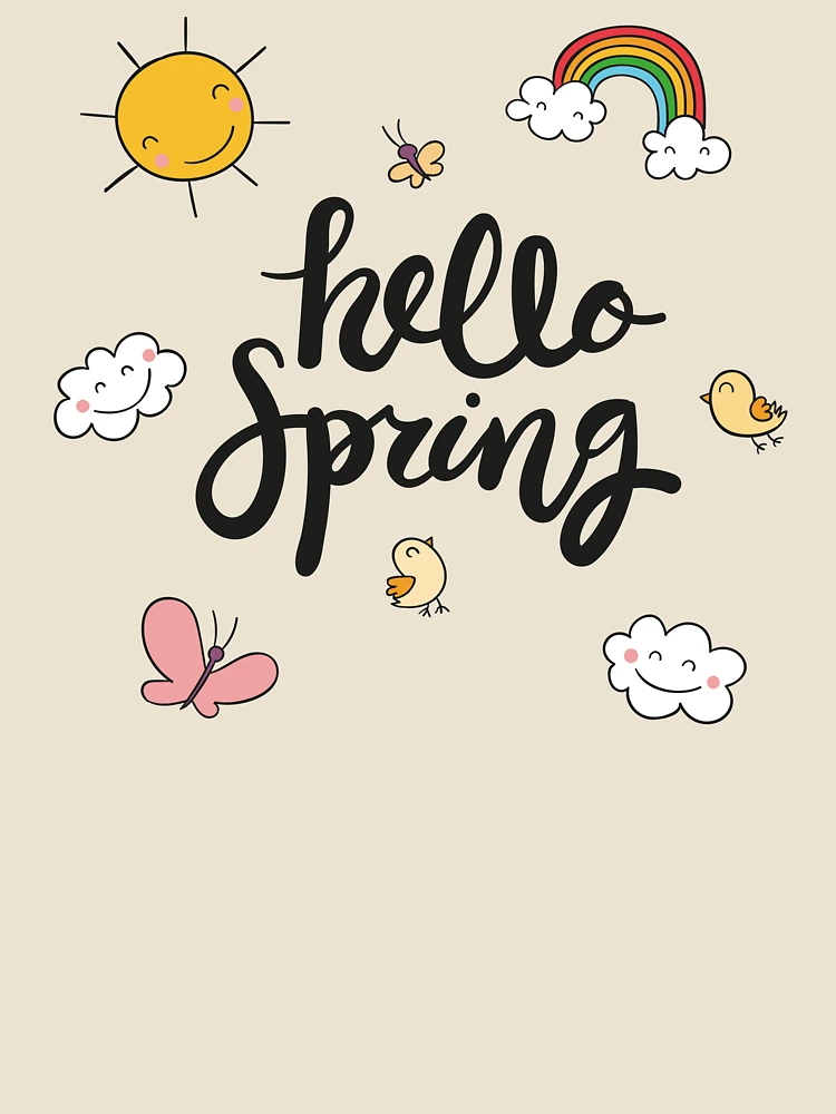 Thumbnail 4 of 4, Relaxed T-Shirt, Hello Spring designed and sold by ReydaDesign.
