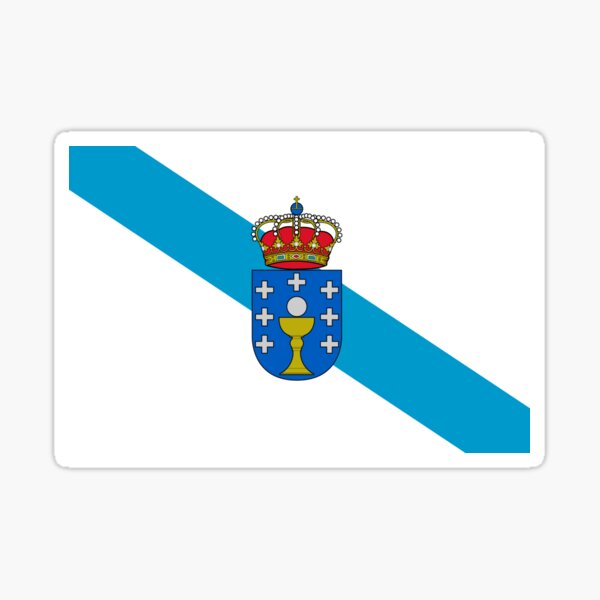 Bandera de Galicia / Bandeira Galega / Bandera Galiciana Pegatina