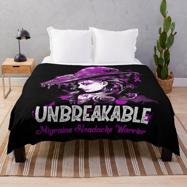 Item preview, Halloween Migraine Headache Warrior Unbreakable designed and sold by tenjun16.