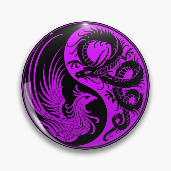 Item preview, Purple and Black Dragon Phoenix Yin Yang designed and sold by JeffBartels.