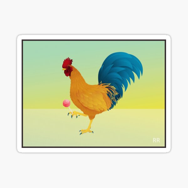 A Glorious Rooster Sticker