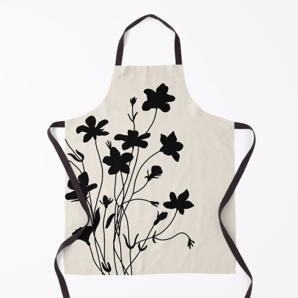 Item preview, Wild Flowers in Black and Beige designed and sold by ArticraftShop.