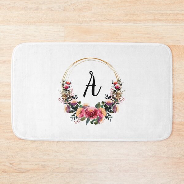 Item preview, Monogram with Pink Floral | Monogram Letter A designed and sold by JustSeasons.