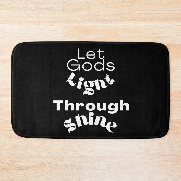 Item preview,  Let Gods Light Shine Through he is brighter than you , positive quote ,black and white illustration. designed and sold by Coolclassy.