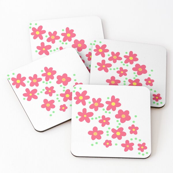 Item preview, Whimsical Salmon Flowers designed and sold by Whoopsidoodle.