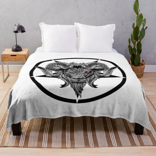 Item preview, Satan, pentagram, baphomet, goat , devil, not bad days gray tone baphomet illustration designed and sold by Lekrock.