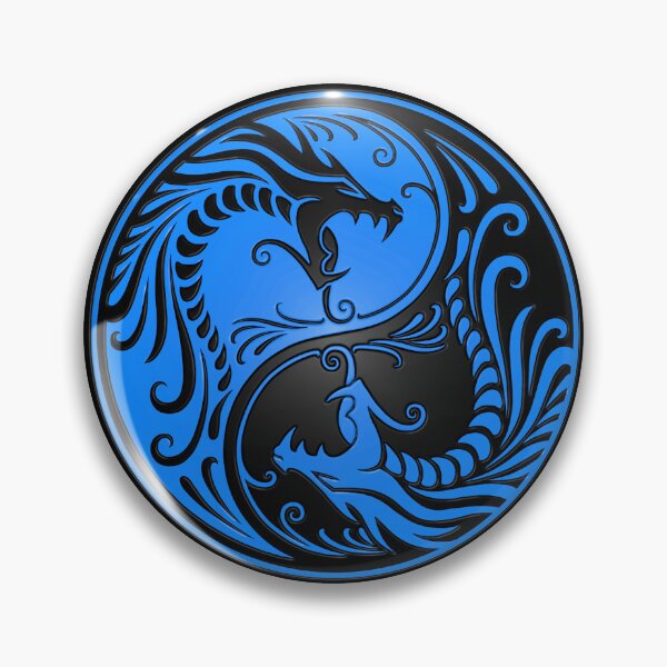 Item preview, Yin Yang Dragons Blue and Black designed and sold by JeffBartels.